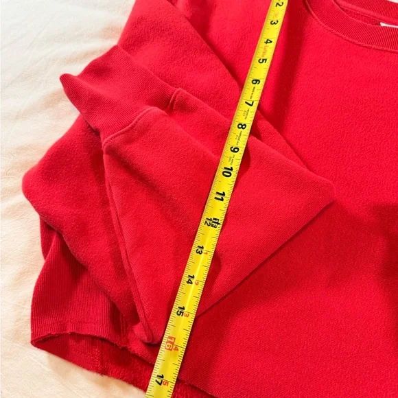 Champion Women's Bold Red Cropped Sweatshirt - Picture 5 of 6